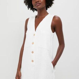 Tuckernuck White  Textured Myla Romper XXL